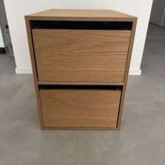 無印良品・木製収納ケース・引出式・２段・オーク材　2個セット 木製収納ケース・引出式・2段・ワイド・オーク材 | 無印良品