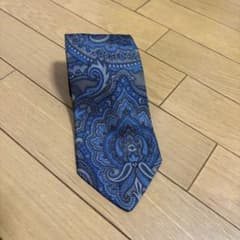 ETRO エトロ ネクタイ ペイズリー柄 シルク100% イタリア製 ブルー