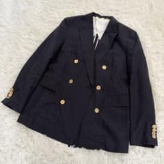 MACPHEE リネンシルク混ダブルブレストジャケット ネイビー 36 - メルカリ