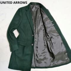 【希少カラー】ユナイテッドアローズ チェスターコート グリーン L ウール 希少カラー】ユナイテッドアローズ チェスターコート グリーン L