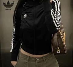 adidas ネイビー トラックジャケット　ダブルジップのサムネイル