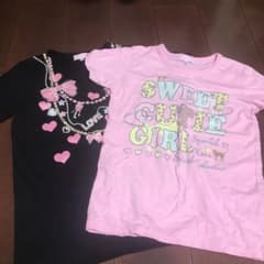 CRT CUTIEピンクと黒のTシャツ2枚セット（160）のサムネイル