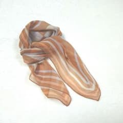 シルク✨ショール ストール スカーフ 正方形 幾何学模様 シフォン