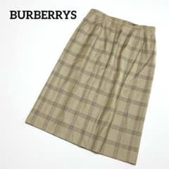 バーバリーズ BURBERRYS シルク チェックスカート Aライン a17のサムネイル