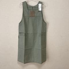 新品☆マタノアツコ☆エプロン☆花が咲いたよ☆グリーン☆日本製