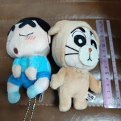 크레용 신짱 봉제인형 마스코트 2개 세트