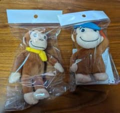 【新品未使用】おさるのジョージ マスコットぬいぐるみ おまけ付けます