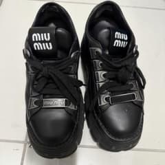MIUMIU レザー レースアップ ダービーシューズのサムネイル