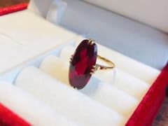 昭和ジュエリー 18金 赤色石リング 13号 - メルカリ