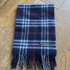 Burberry's チェック柄マフラー ネイビーのサムネイル
