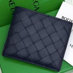 極美品⭐️ボッテガ BOTTEGAVENETA イントレ 二つ折り ダークネイビー