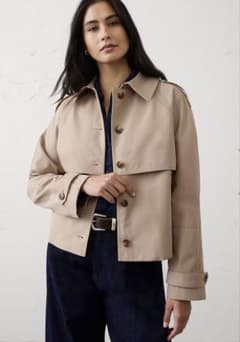 未使用BANANA REPUBLIC ショート トレンチジャケット Sサイズのサムネイル