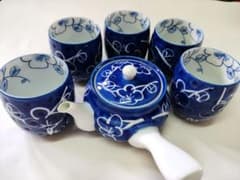 有田焼 茶器セット 急須 湯呑み 5客 陶磁器 花柄のサムネイル
