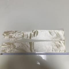アイボリー サテン ロンググローブ 約50cmのサムネイル