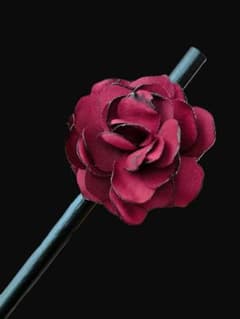 薔薇　バラ　ワインレッド 花飾り かんざしのサムネイル