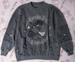 【GALFY/ガルフィー】ツギハギゾンビスウェット チャコール 中型犬 L GALFY/ガルフィー】ツギハギゾンビスウェット チャコール 中型犬 L