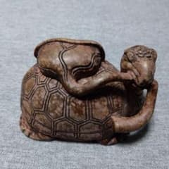 【縁起物】中国美術 寿山石 霊獣 亀 彫刻 置物 底値「出寶」落款 縁起物 風水 縁起物】中国美術 寿山石 霊獣 亀 彫刻 置物 底値「出寶」落款 縁起物