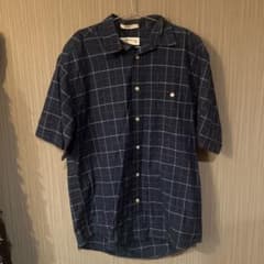 ORVIS ネイビー チェック柄 半袖シャツのサムネイル
