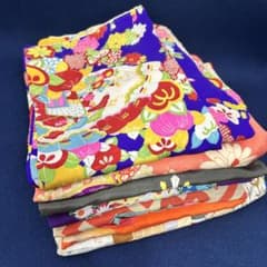 J-8 アンティーク子供着物、長襦袢 7枚色々おまとめ売り材料リメイク