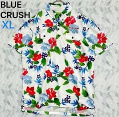 BLUE CRUSH 花柄ポロシャツ ネイビー/イエロー　２点セット BLUE CRUSH ブルークラッシュ ゴルフウェア ポロシャツ 花柄 XL - メルカリ
