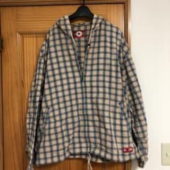 【SALE】メンズ　フルジップチェックパーカー　3Lのサムネイル
