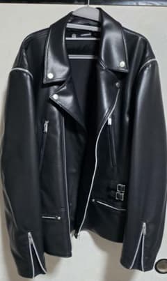 GU UNDERCOVER ブラックライダースジャケット XXLのサムネイル