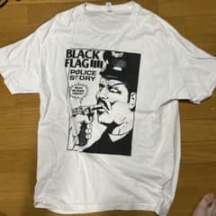 Black Flag Police Story Tシャツ ホワイト 古着のサムネイル