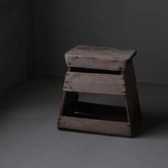杉材 古いスツール 踏み台 椅子 チェア 古家具 古道具 骨董