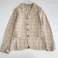 美品】45R 〈2015AW〉日本製 チェック柄LOVATツイードジャケット