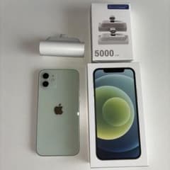 美品　iPhone 12 グリーン 64 GB SIMフリー　モバイルバッテリーのサムネイル