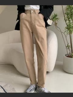MANGROVE ハイウエストストレートデニムパンツ ブラウンLサイズのサムネイル