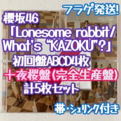 사쿠라자카 46 Lonesome rabbit ABCD 4장 + 밤 사쿠라반 총 5장 CD b