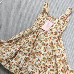 メタモルフォーゼ  花柄シャーリングジャンパースカートセットのサムネイル