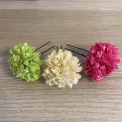 髪飾り 和装　ピンポンマムのサムネイル