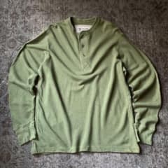 00s OLD NAVY ヘンリーネック サーマル ロンT メタルボタン 古着 