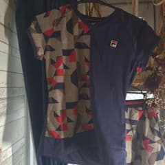 FILA テニスウェアセット 幾何学模様