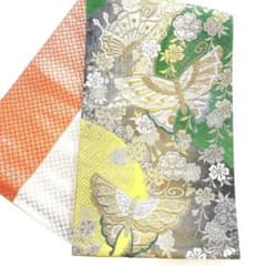 帯4353 ○高級 正絹 両面全通 リバーシブル 袋帯 蝶々 - メルカリ