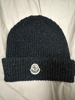MONCLER ニット帽 ビーニー ブラック ラメ Lサイズ - メルカリ