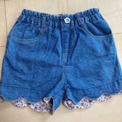 デニム ショーパン 120 花柄のサムネイル