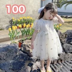 100 꽃 자수 튤 원피스 아기 드레스 결혼식 발표회 불리