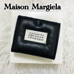 極美✨付属完備✨マルジェラ 三つ財布 レザー 4ステッチ ブラック カレンダー 極美✨付属完備✨マルジェラ 三つ財布 レザー 4ステッチ ブラック