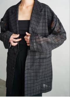 &her Sheer Plaid Multi Jacket - メルカリ