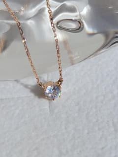 ꒰⑅•ᴗ•⑅꒱:.様★Canal 4℃ K10 PG ネックレス ジルコニア ꒰⑅•ᴗ•⑅꒱:.様☆Canal 4℃ K10 PG ネックレス ジルコニア - メルカリ