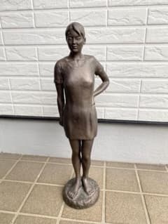 ブロンズ風女性像 樹脂製で軽量 約50cm 彫刻 美術品 置物 ハンドメイド ブロンズ風女性像 樹脂製で軽量 約50cm 彫刻 美術品 置物 ハンドメイド