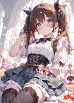 B0109 かわいい イラスト アニメ A4ポスター - メルカリ