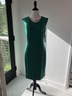 新品 Calvin Klein ノースリーブ 緑 ワンピース サイズ8 M相当のサムネイル