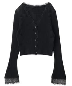 【新品未使用】ココディール シアーリブレースカーディガン 新品未使用 COCO DEAL ココディール シアーリブレースカーディガン