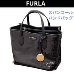 FURLA フルラ スパンコール ハンドバッグ ブラック WB00421 - メルカリ