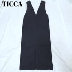 美品✨ティッカ TICCA Vネックジャンパースカート ブラック 1 - メルカリ
