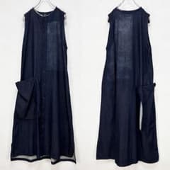 Ｙ's ワイズ 24SS デニム ノースリーブワンピース インディゴ1 Y's ワイズ 24SS デニム ノースリーブワンピース インディゴ1 - メルカリ